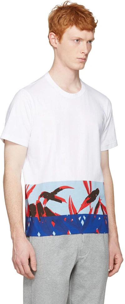 Shop Marni White Printed Hem T-shirt