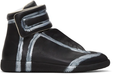 Shop Maison Margiela Black & Silver Future High-top Sneakers