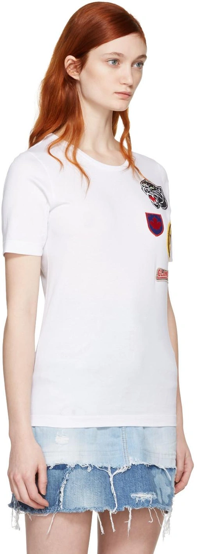 Shop Dsquared2 White Patches T-shirt