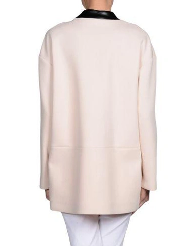 Shop Karl Lagerfeld Full-length Jacket In Light Pink