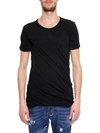 Rick Owens Double Cotton T-shirt In Black|nero