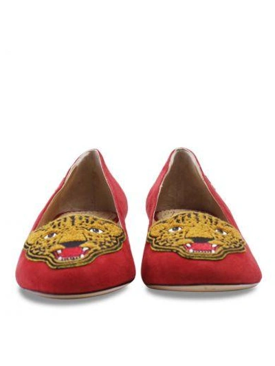 Shop Charlotte Olympia Mascot Pumps In Red/gold