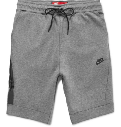 Shop Nike Cotton-blend Tech-fleece Shorts