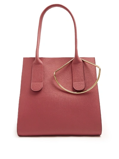 Roksanda Small Grained Leather Tote In Pink
