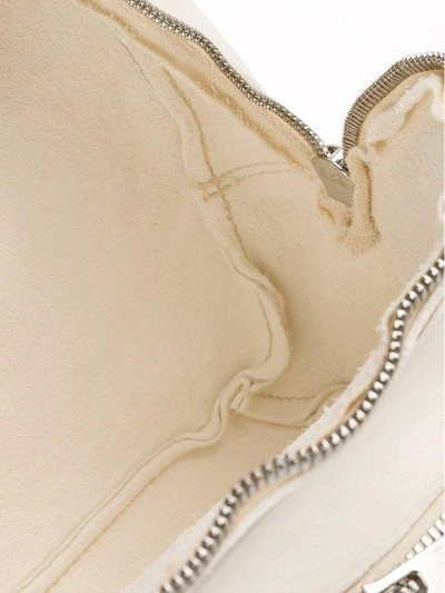 Shop Guidi Zip Detail Clutch - White