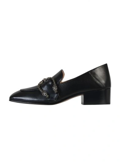 Shop Gucci Dionysus Leather Loafer In Black