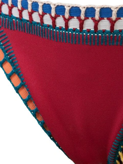 Kiini Soley Crochet-trimmed Triangle Bikini In Red