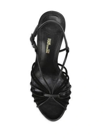 Shop Diane Von Furstenberg Milena Leather High Heel Sandals In Black