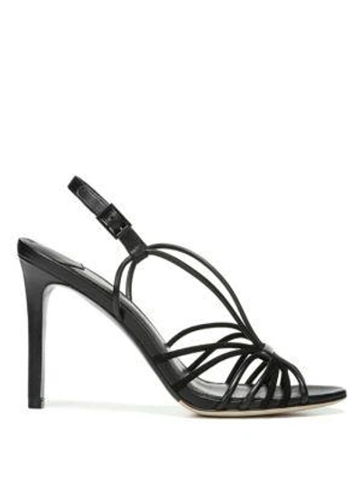 Shop Diane Von Furstenberg Milena Leather High Heel Sandals In Black