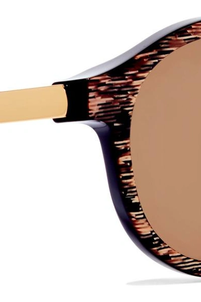 Shop Thierry Lasry Fancy Round-frame Acetate Sunglasses