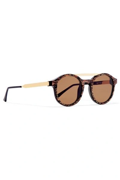 Shop Thierry Lasry Fancy Round-frame Acetate Sunglasses