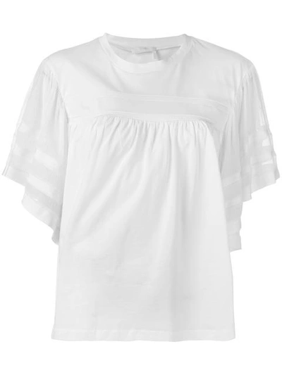 Chloé Three-quarter Sleeve Shirt In White