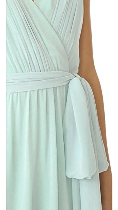 Shop Joanna August Cindy Pleated Wrap Gown In Dreamweaver