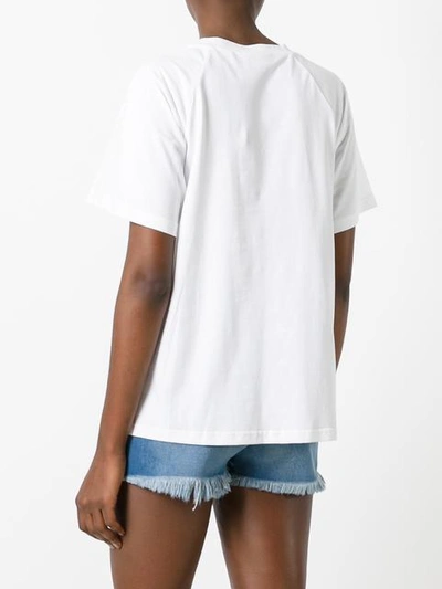 Shop Chloé Guipure Trim T-shirt In White