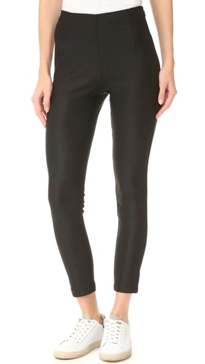 Atm Anthony Thomas Melillo Cropped Stretch Twill High-rise Pants In Black