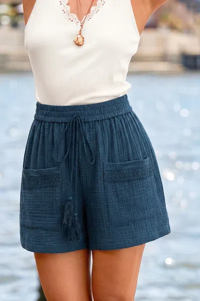 Cupshe Natural Spring Blue Shorts In Blue