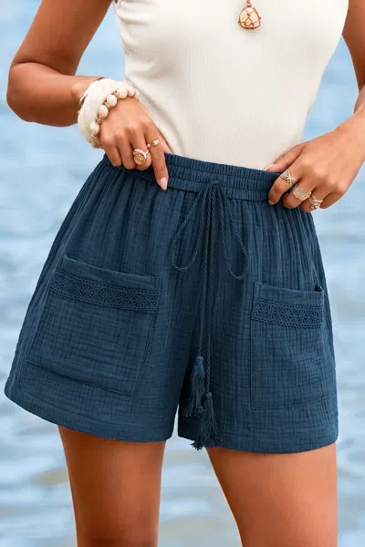 Cupshe Natural Spring Blue Shorts In Blue