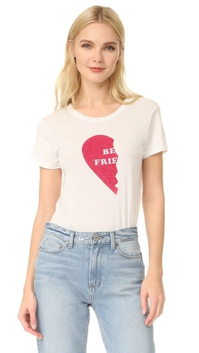 Clayton Best Friends Right Heart Basic Tee In White