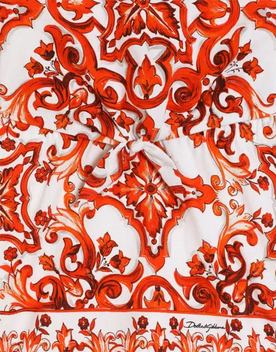 Dolce & Gabbana Majolica-print Jersey Dress In Multi