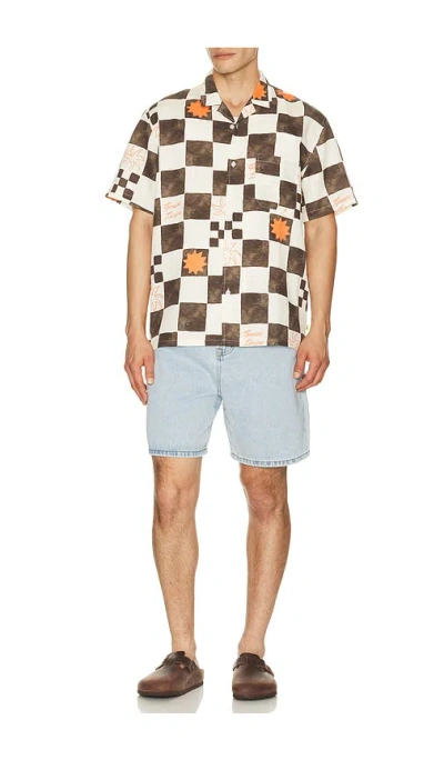 Duvin Design Check Button Up Shirt In Multi