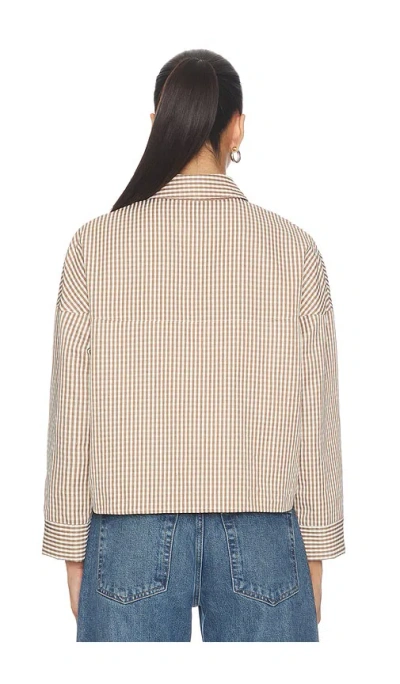Lna Kayleigh Check Blouse In Multi