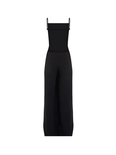 Courrèges Infinity Open-back Jumpsuit In Black