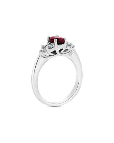 Levaron 1.10 Ct. Tw. Diamond & Ruby Ring In Silver