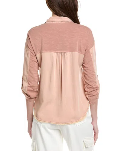 Xcvi Knapp Button-up Top In Pink