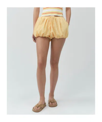 Simkhai Women's Addie Bubble Shorts In Mango Ivory In Multi