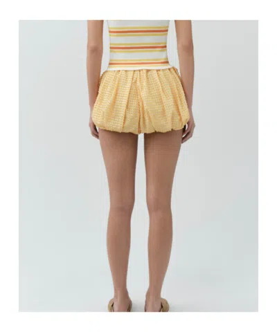 Simkhai Women's Addie Bubble Shorts In Mango Ivory In Multi