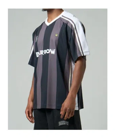 Barrow Mesh Stripe T-shirt In Brown