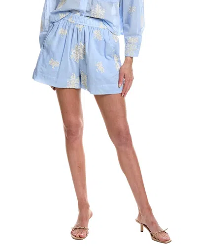 Design History Embroidered Short In Blue