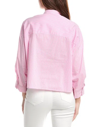 Renuar Woven Button Front Blouse In Multi