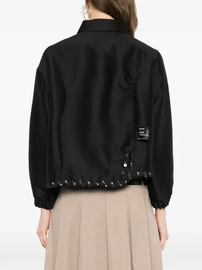 Undercover Printed-hem Jacket In Black