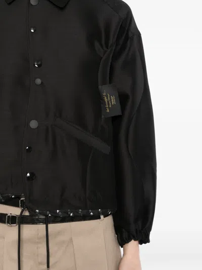 Undercover Printed-hem Jacket In Black