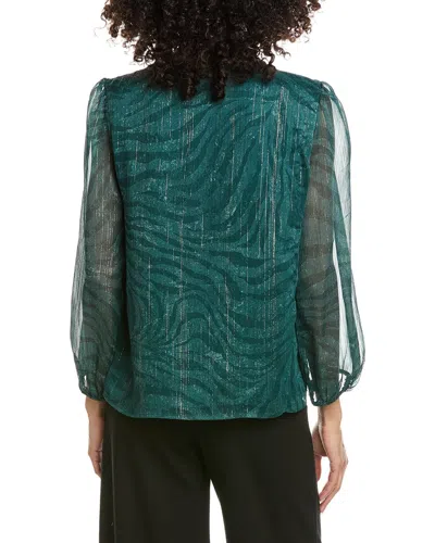 Tommy Bahama Bayside Zebra Blouse In Green
