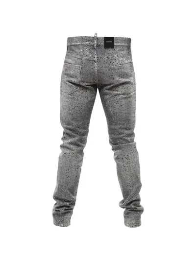 Dsquared2 Cool Guy Stud-embellished Distressed Jeans In Gray