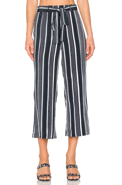 Cupcakes And Cashmere Henderson Stripe Gaucho Trousers In Ink