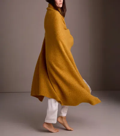 Frette Cashmere Bouclé Throw In Brown