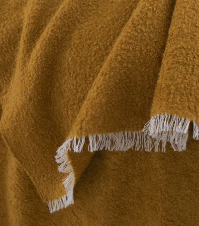 Frette Cashmere Bouclé Throw In Brown