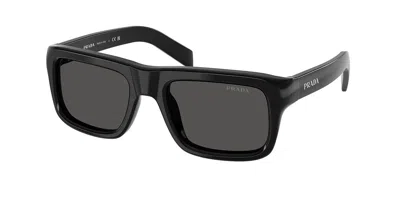 Prada Rectangular Sunglasses, 56mm In Black