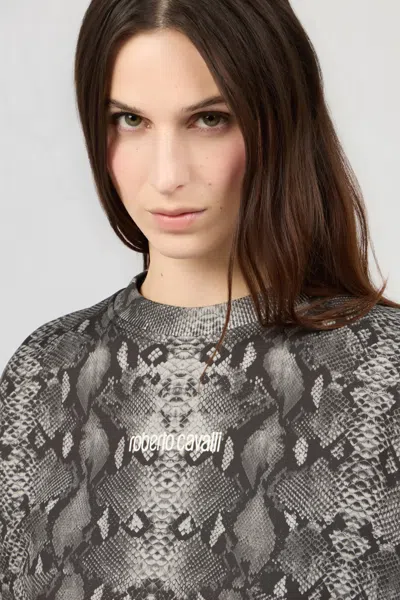 Roberto Cavalli Sweatshirt Mit Python-print In Multi