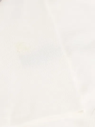 Burberry Ribbed-knit Tie-fastening Top In Neutral