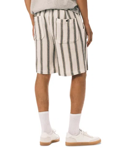 Buffalo David Bitton Men's Vertical Stripe Pattern Shorts In White