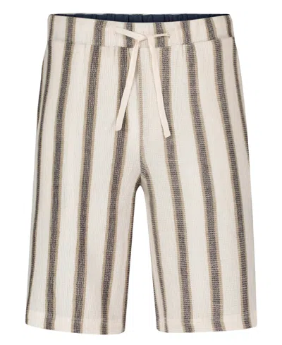 Buffalo David Bitton Men's Vertical Stripe Pattern Shorts In White