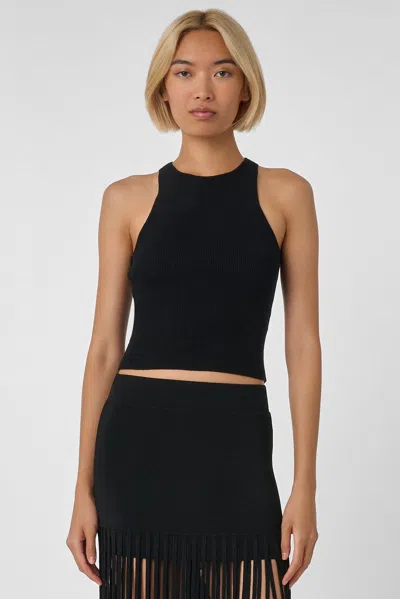 Toccin Estelle Crochet Racer Tank In Jet