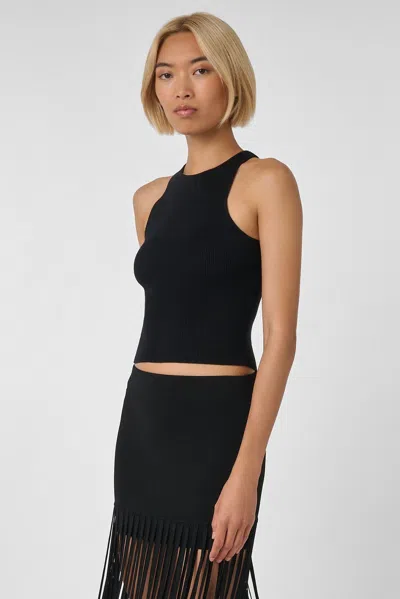 Toccin Estelle Crochet Racer Tank In Jet