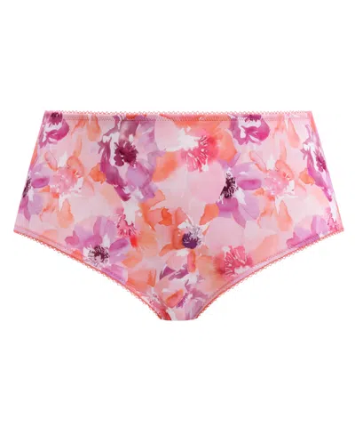 Goddess Plus Size Kayla Full Coverage Brief Underwear In Pink