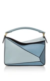 Loewe Mini Puzzle Calfskin Leather Crossbody Bag - Blue
