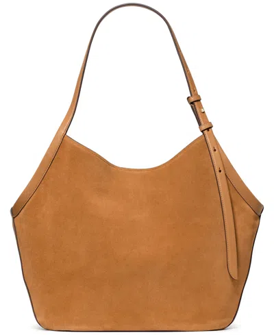 Kate Spade New York Deco Suede Tulip Tote Bag In Brown